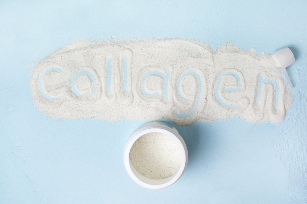 White powder is shaped into the word