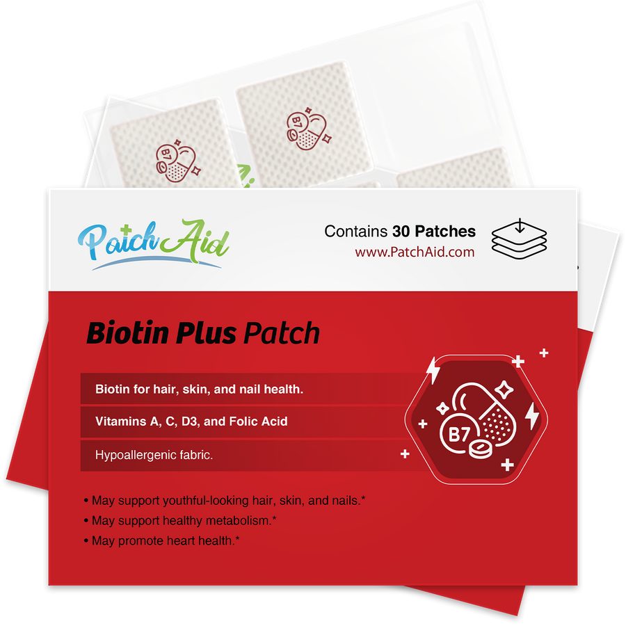 PatchAid Biotin Plus Patch package and patch sheets