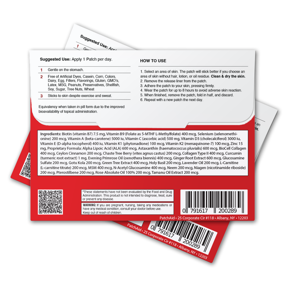 Biotin Plus Vitamin Patch for Hair, Skin, and Nails