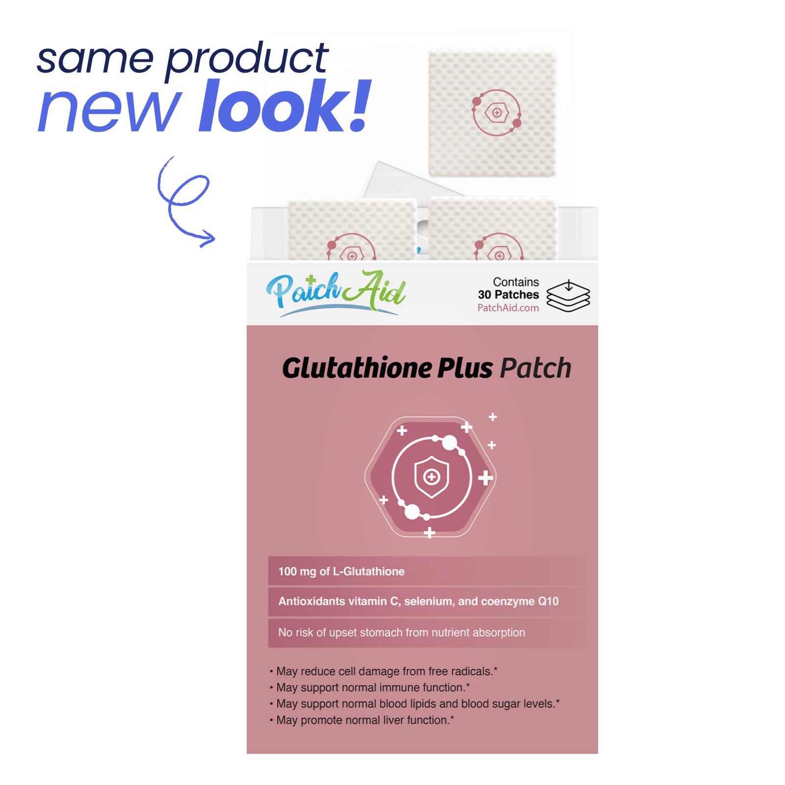 New vertical package for Glutathione Plus Patch