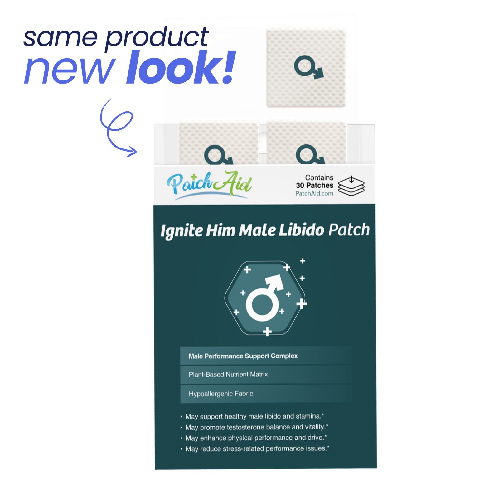 Same product, new look - male libido support.