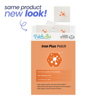 Packaging of Iron Plus Patch with 'Same Product, New Look' 