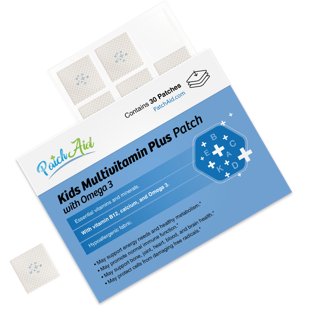Kids Multivitamin Plus with Omega-3 Topical Patch by PatchAid - only $9.85 on PatchAid.com! Kids Multivitamin Plus with Omega-3 Topical Patch by PatchAid - only $9.85 on PatchAid.com!