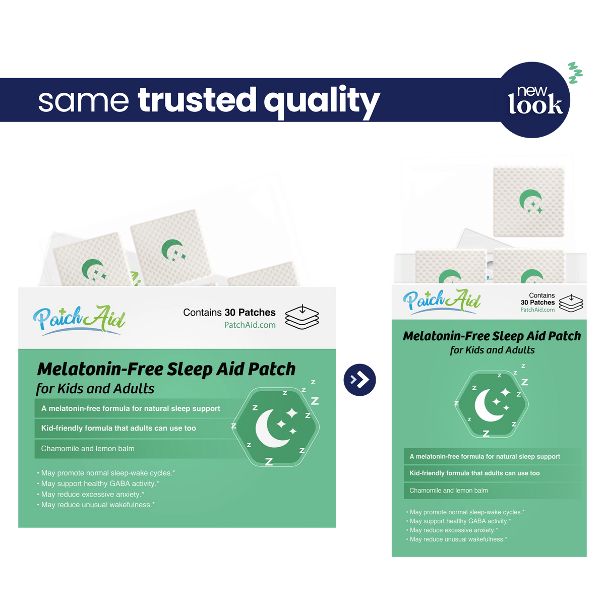 Melatonin-Free Sleep Aid Topical Patch for Kids and Adults