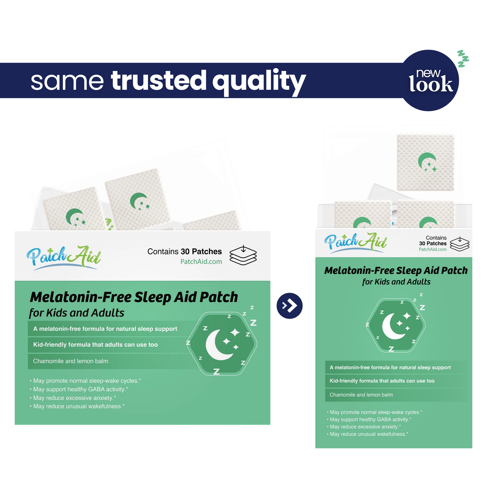 Melatonin-Free Sleep Aid Topical Patch for Kids and Adults