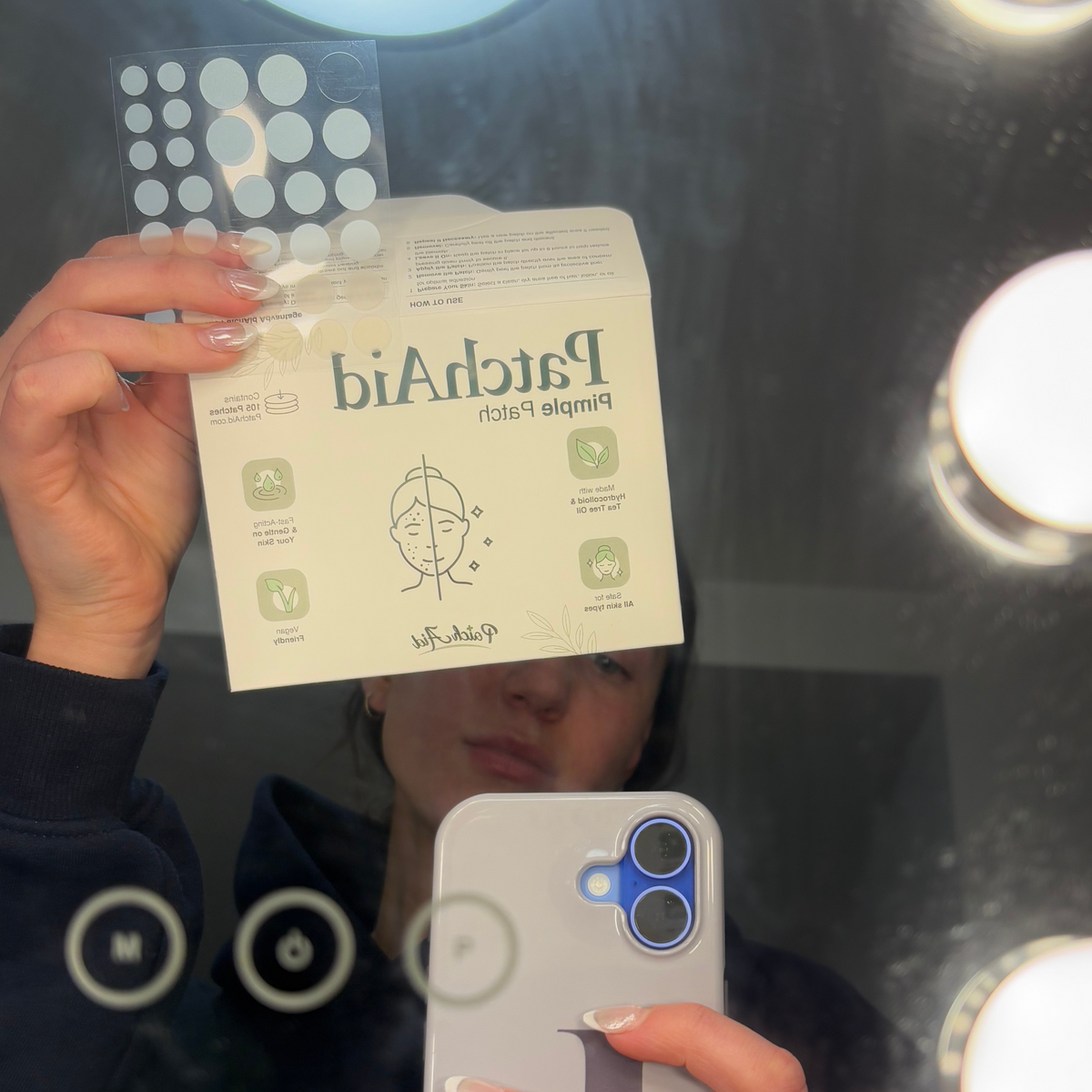 Pimple Patch Multi-Size Pack – 105 Hydrocolloid Patches in 5 Sizes with Tea Tree Oil