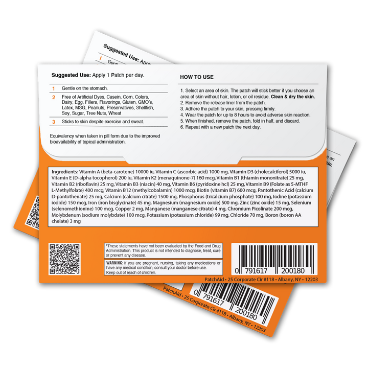 Gastric Bypass Surgery Vitamin Patch Pack