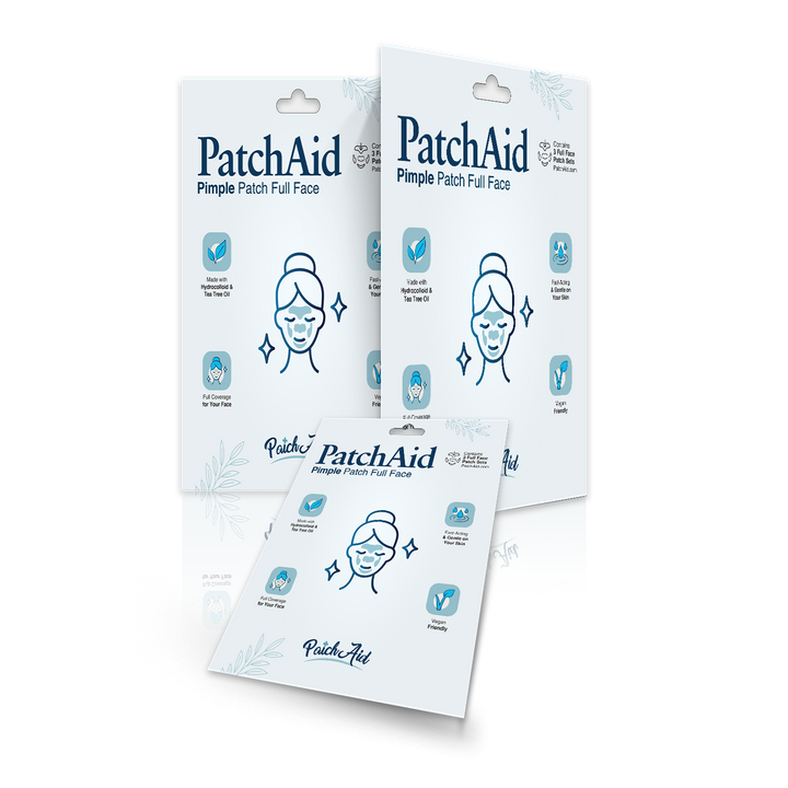 Pimple Patch Full Face – 15 Hydrocolloid Patches for Chin, Cheeks, Nose and Forehead