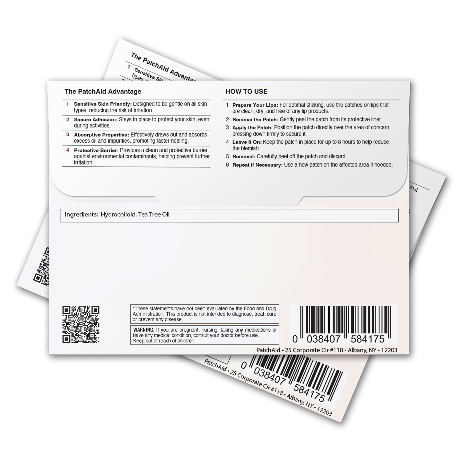 Lip Care Patch – 48 Hydrocolloid Patches with Tea Tree Oil