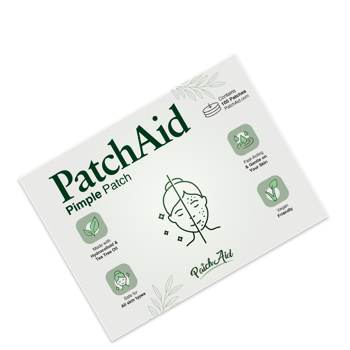 Pimple Patch Multi-Size Pack – 105 Hydrocolloid Patches in 5 Sizes with Tea Tree Oil