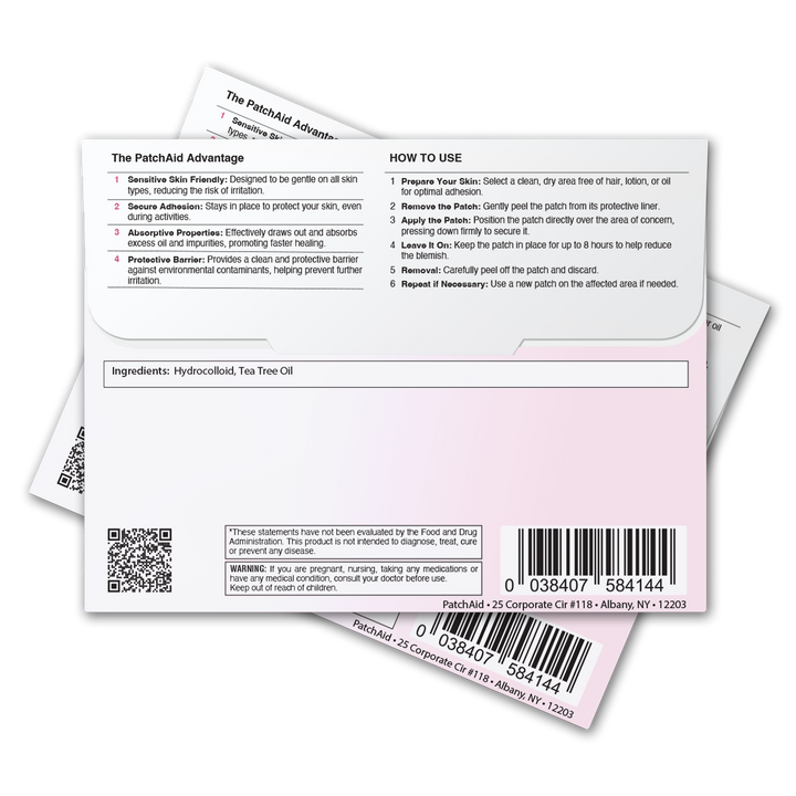 Pimple Patch Hearts – 72 Hydrocolloid Patches in 2 Heart Sizes with Tea Tree Oil