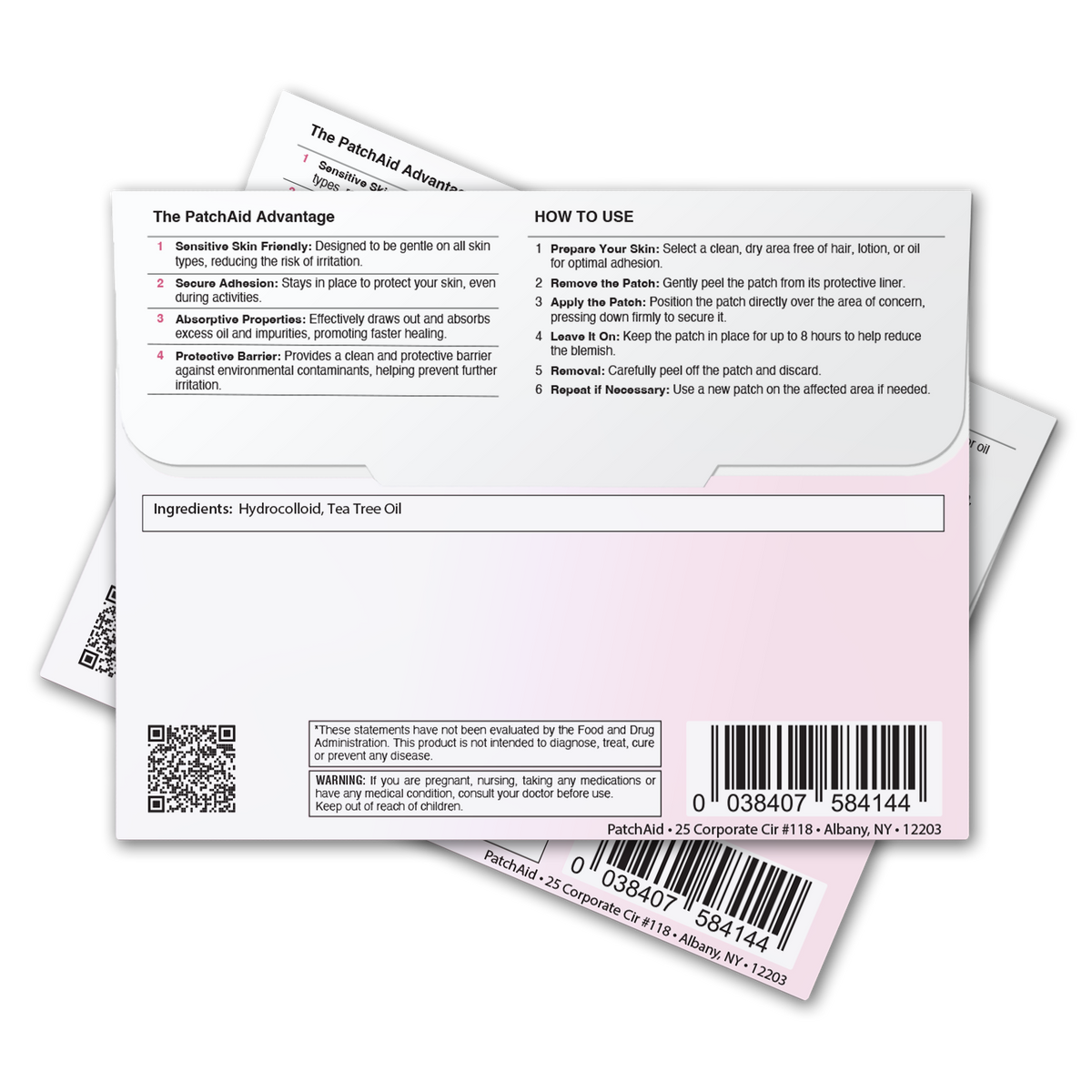 Pimple Patch Hearts – 72 Hydrocolloid Patches in 2 Heart Sizes with Tea Tree Oil