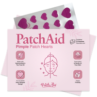 Pimple Patch Hearts – 72 Hydrocolloid Patches in 2 Heart Sizes with Tea Tree Oil