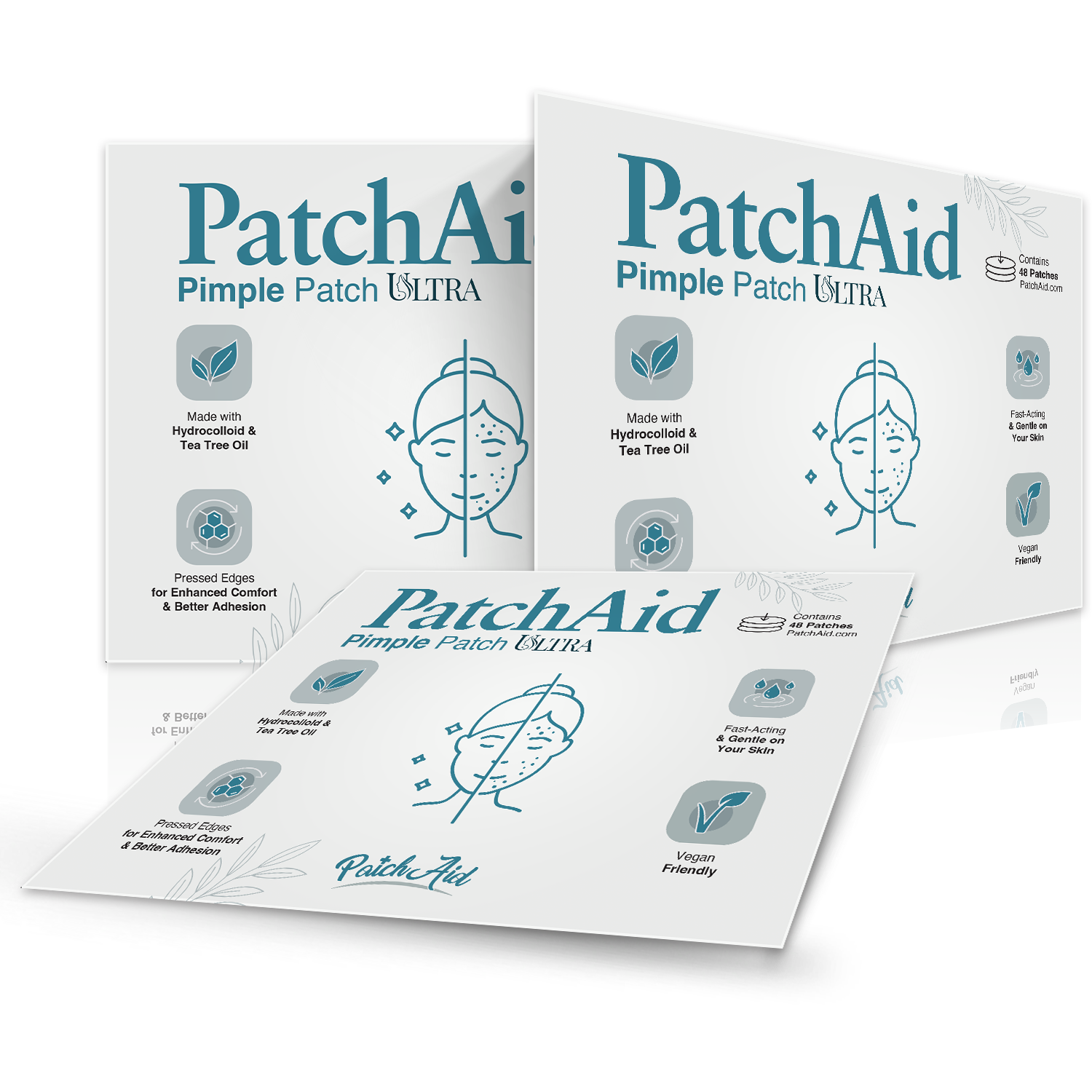Pimple Patch Ultra – 48 Invisible Hydrocolloid Patches with Tapered Edges