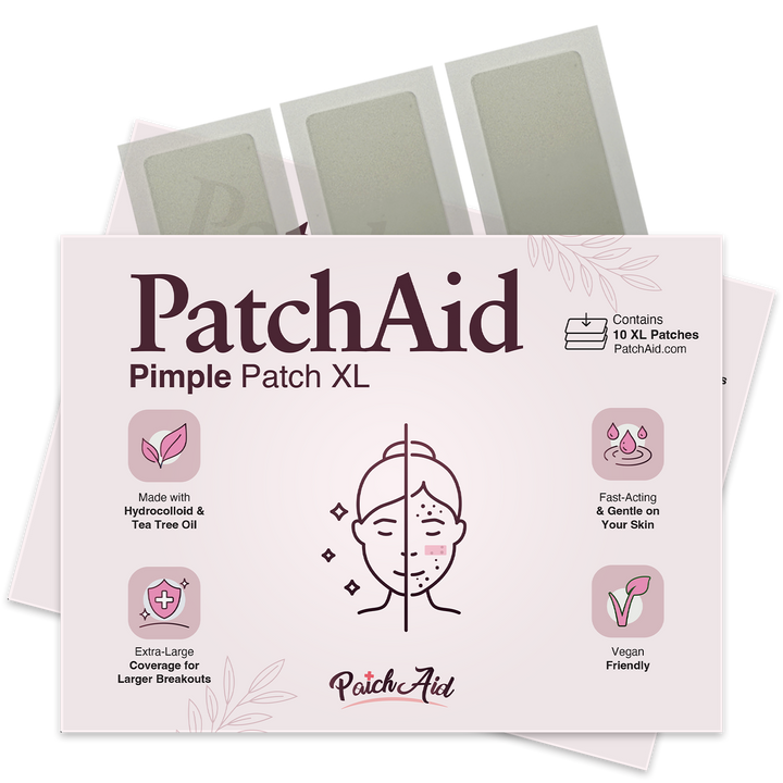 Pimple Patch XL – 10 Extra-Large Hydrocolloid Patches for Face and Body