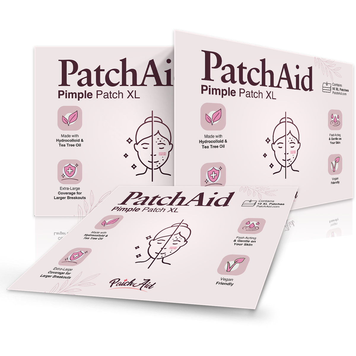 Pimple Patch XL – 10 Extra-Large Hydrocolloid Patches for Face and Body