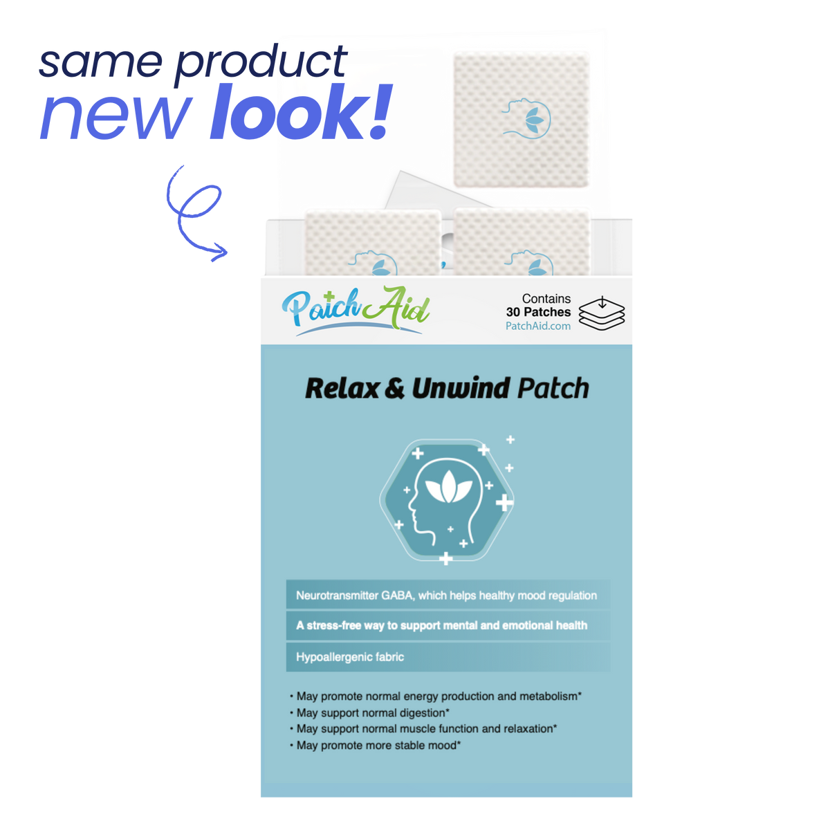 Same product, new look - Relax & Unwind Patch