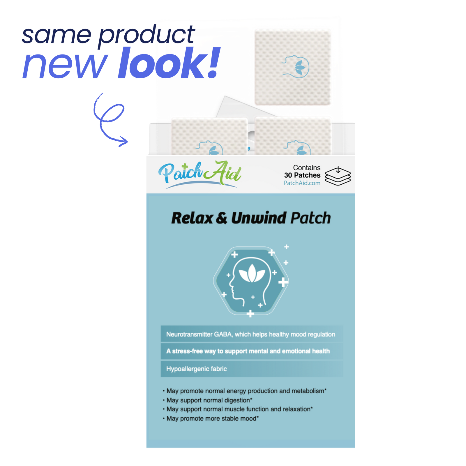 Same product, new look - Relax & Unwind Patch
