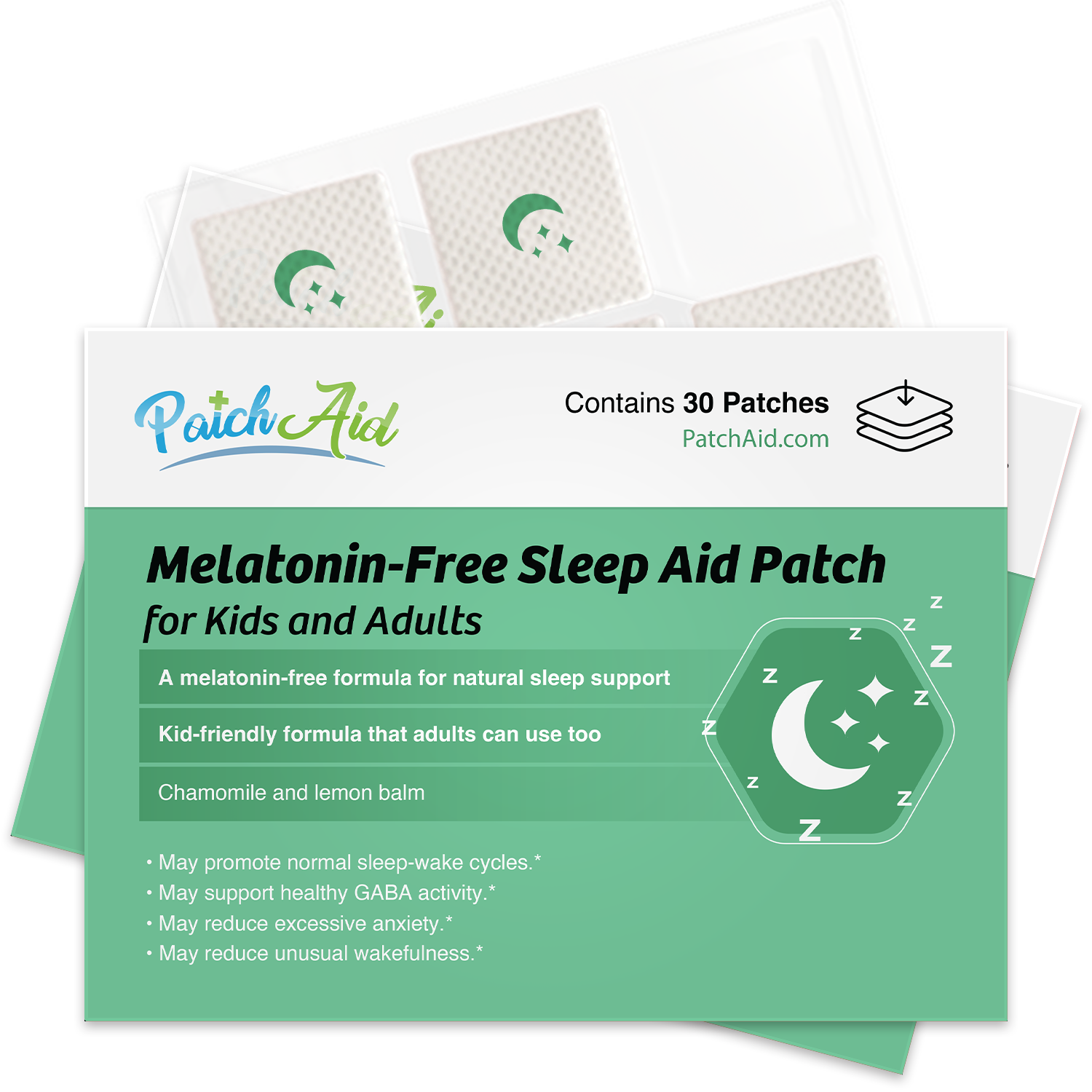 Melatonin-Free Sleep Aid Topical Patch for Kids and Adults