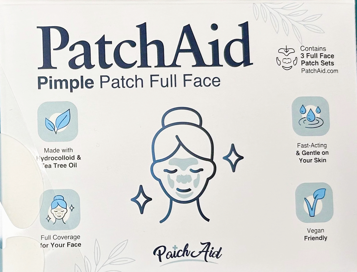 Pimple Patch Full Face – 15 Hydrocolloid Patches for Chin, Cheeks, Nose and Forehead