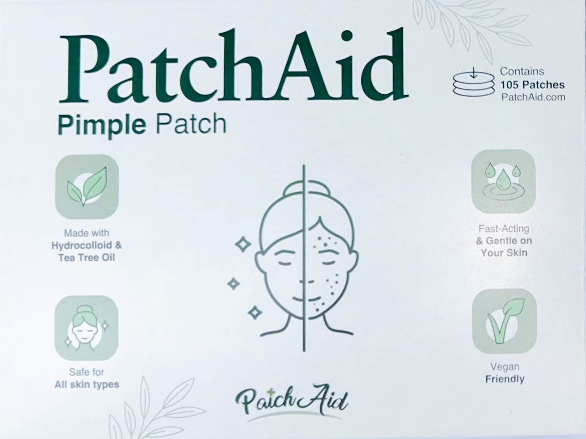 Pimple Patch Multi-Size Pack – 105 Hydrocolloid Patches in 5 Sizes with Tea Tree Oil