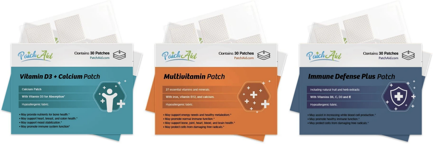  D3/Calcium Topical Patch by PatchAid (Clear) - Pack of 1 :  Health & Household