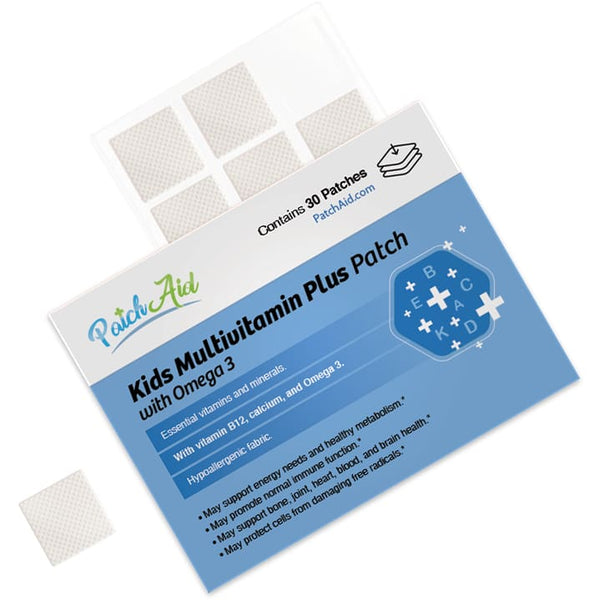 PatchAid - Don't forget about your vitamins! MultiVitamin Plus Topical  Patch has a unique formula with 27 essential vitamins and minerals. It is  designed to contain nutrients that may not be high